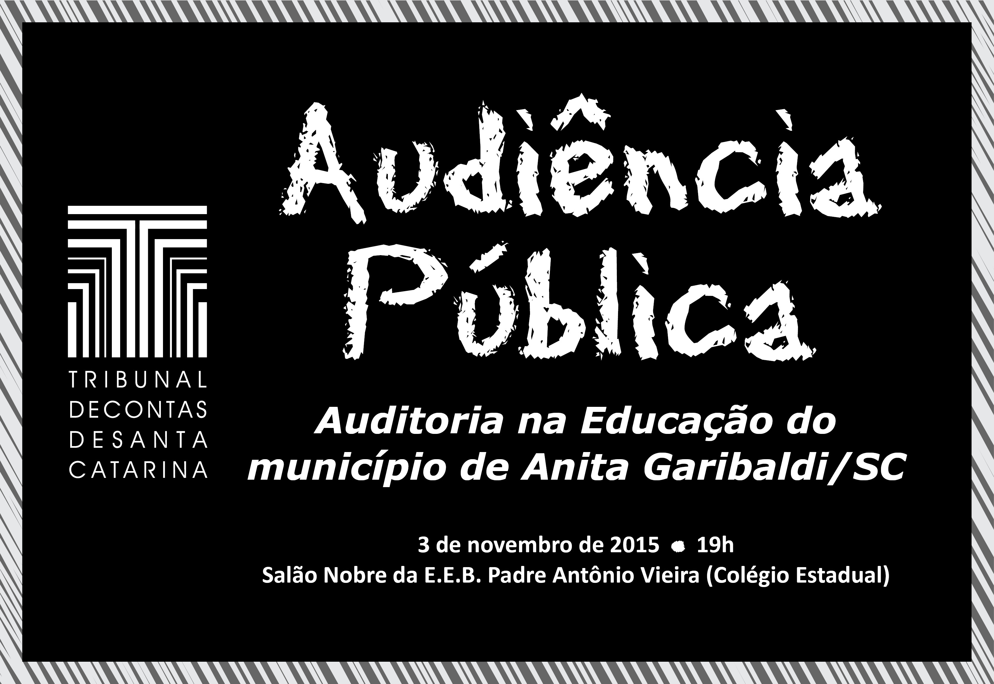 TCE/SC realiza audiência pública sobre qualidade da educação em Anita Garibaldi, no dia 3