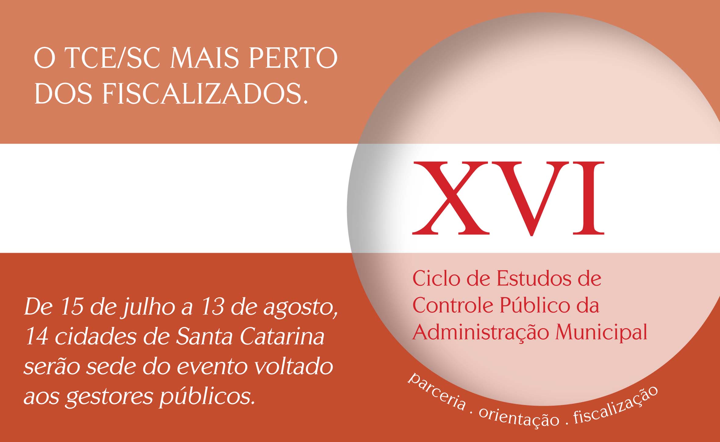 XVI Ciclo de Estudos do TCE/SC será realizado em Palhoça, Criciúma e Capivari de Baixo na próxima semana