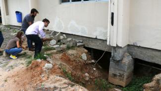 Técnicos do TCE/SC visitam escola de Florianópolis que passa por auditoria em decorrência de problemas estruturais